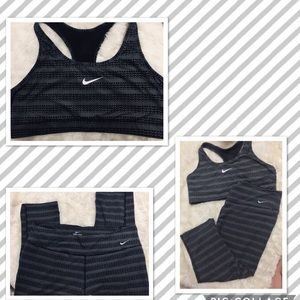 Nike Dri-Fit Sports bra & Capri set Zig zag xl